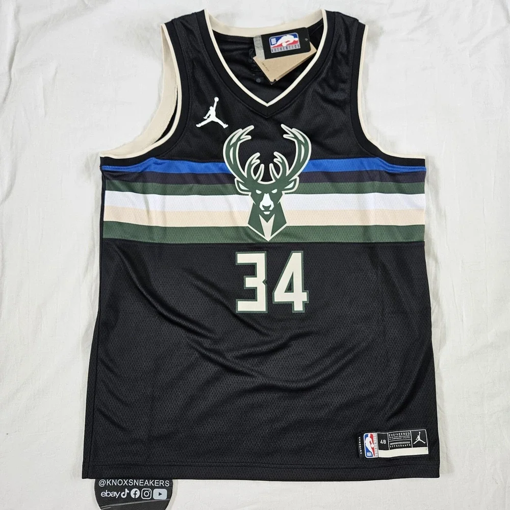 Jordan NBA Milwaukee Bucks Giannis Antetokounmpo CV9484-010 Men's Size Medium